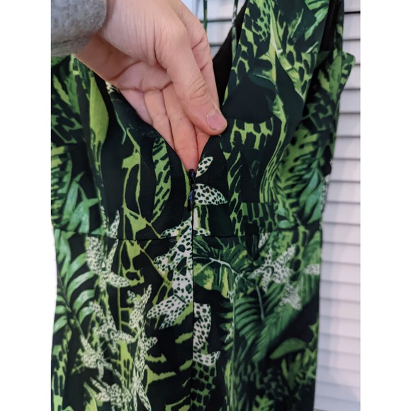 NWT Foxiedox x Anthropologie Green Multicolor Ruffle Maxi Dress - Picture 6 of 8